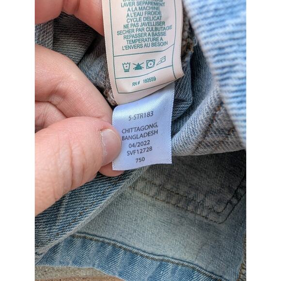 7 For All Mankind Baby Girls Denim Jean Overall Dress Size 24m Ruffles Dungarees - Picture 9 of 9